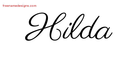 Classic Name Tattoo Designs Hilda Graphic Download