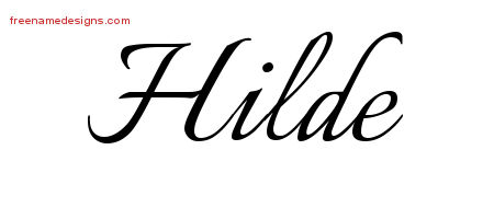 Calligraphic Name Tattoo Designs Hilde Download Free