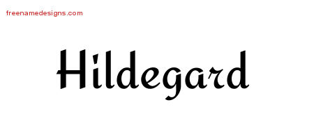 Calligraphic Stylish Name Tattoo Designs Hildegard Download Free