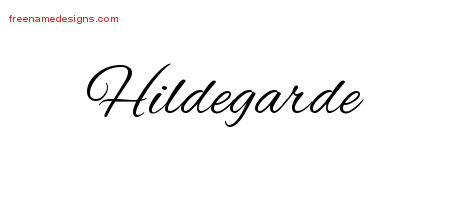 Cursive Name Tattoo Designs Hildegarde Download Free
