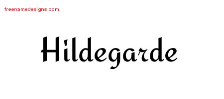 Calligraphic Stylish Name Tattoo Designs Hildegarde Download Free
