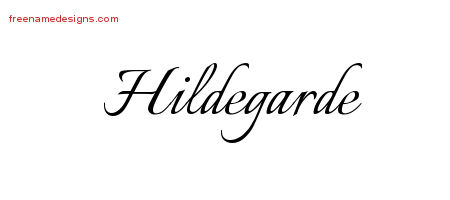 Calligraphic Name Tattoo Designs Hildegarde Download Free