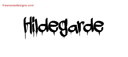 Graffiti Name Tattoo Designs Hildegarde Free Lettering