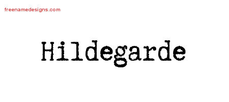 Typewriter Name Tattoo Designs Hildegarde Free Download