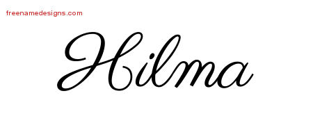 Classic Name Tattoo Designs Hilma Graphic Download