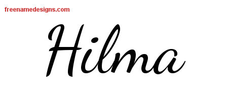 Lively Script Name Tattoo Designs Hilma Free Printout