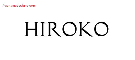 Regal Victorian Name Tattoo Designs Hiroko Graphic Download