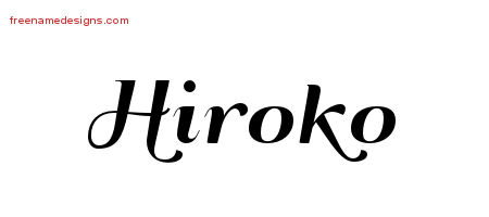 Art Deco Name Tattoo Designs Hiroko Printable