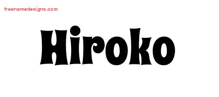 Groovy Name Tattoo Designs Hiroko Free Lettering