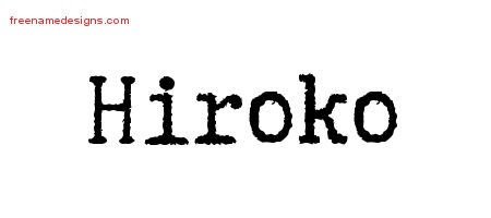 Typewriter Name Tattoo Designs Hiroko Free Download