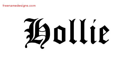 Blackletter Name Tattoo Designs Hollie Graphic Download