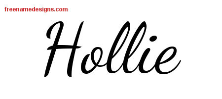 Lively Script Name Tattoo Designs Hollie Free Printout