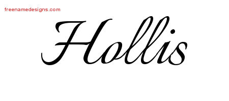 Calligraphic Name Tattoo Designs Hollis Free Graphic