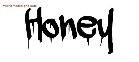 Graffiti Name Tattoo Designs Honey Free Lettering