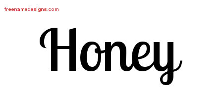 Handwritten Name Tattoo Designs Honey Free Download