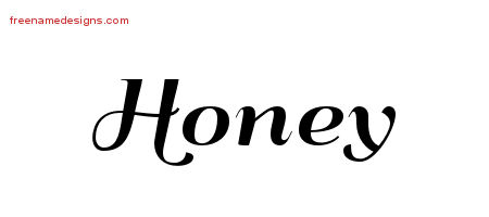 Art Deco Name Tattoo Designs Honey Printable