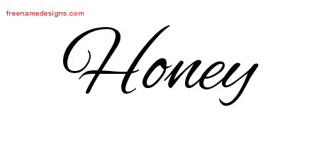 Cursive Name Tattoo Designs Honey Download Free