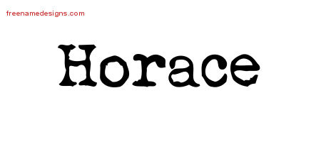 Vintage Writer Name Tattoo Designs Horace Free