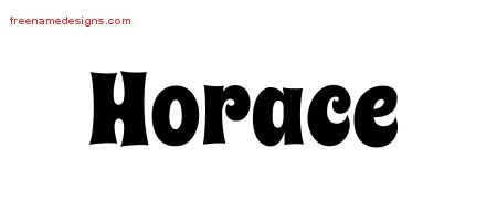 Groovy Name Tattoo Designs Horace Free