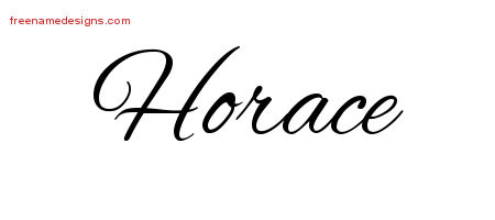 Cursive Name Tattoo Designs Horace Free Graphic