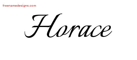 Calligraphic Name Tattoo Designs Horace Free Graphic