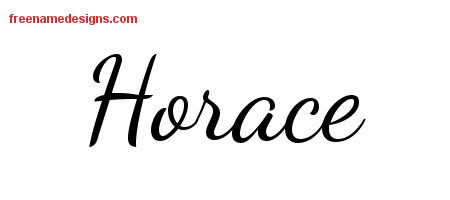Lively Script Name Tattoo Designs Horace Free Download