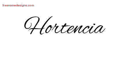 Cursive Name Tattoo Designs Hortencia Download Free