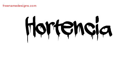 Graffiti Name Tattoo Designs Hortencia Free Lettering