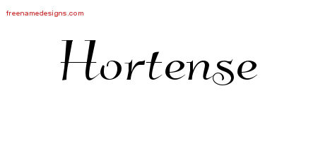 Elegant Name Tattoo Designs Hortense Free Graphic