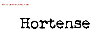 Vintage Writer Name Tattoo Designs Hortense Free Lettering