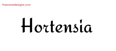 Calligraphic Stylish Name Tattoo Designs Hortensia Download Free