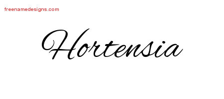 Cursive Name Tattoo Designs Hortensia Download Free