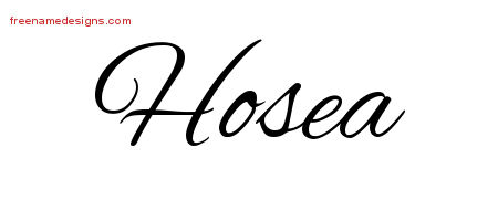 Cursive Name Tattoo Designs Hosea Free Graphic