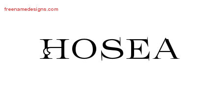 Flourishes Name Tattoo Designs Hosea Graphic Download