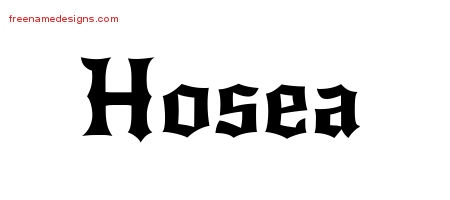 Gothic Name Tattoo Designs Hosea Download Free