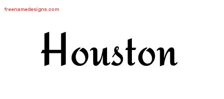 Calligraphic Stylish Name Tattoo Designs Houston Free Graphic
