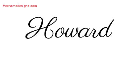 Classic Name Tattoo Designs Howard Printable