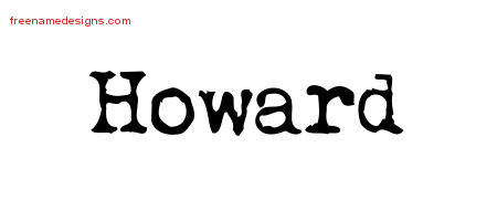 Vintage Writer Name Tattoo Designs Howard Free