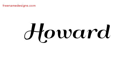 Art Deco Name Tattoo Designs Howard Graphic Download