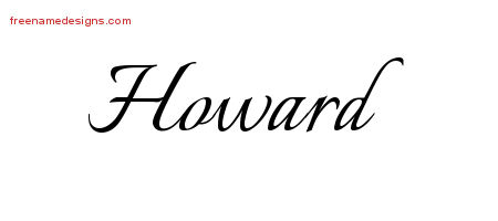 Calligraphic Name Tattoo Designs Howard Free Graphic
