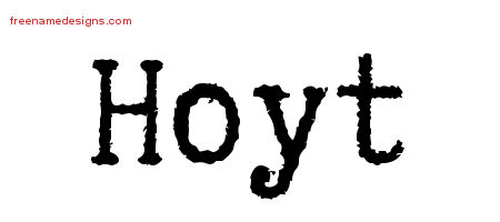 Typewriter Name Tattoo Designs Hoyt Free Printout