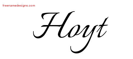 Calligraphic Name Tattoo Designs Hoyt Free Graphic