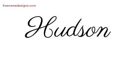 Classic Name Tattoo Designs Hudson Printable
