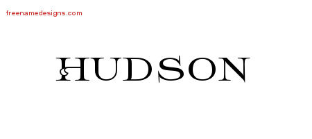 Flourishes Name Tattoo Designs Hudson Graphic Download