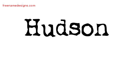 Vintage Writer Name Tattoo Designs Hudson Free