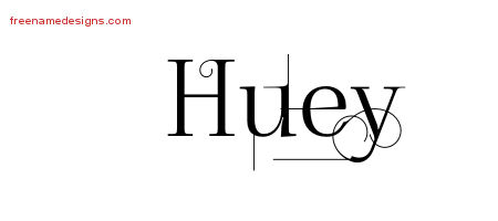Decorated Name Tattoo Designs Huey Free Lettering