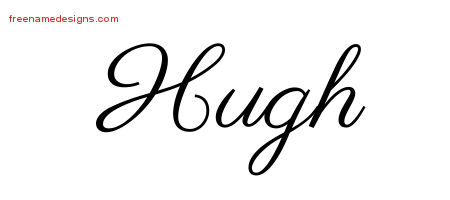 Classic Name Tattoo Designs Hugh Printable