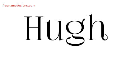 Vintage Name Tattoo Designs Hugh Free Printout
