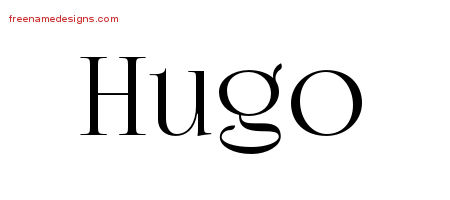 Vintage Name Tattoo Designs Hugo Free Printout