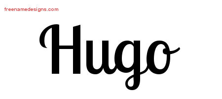 Handwritten Name Tattoo Designs Hugo Free Printout